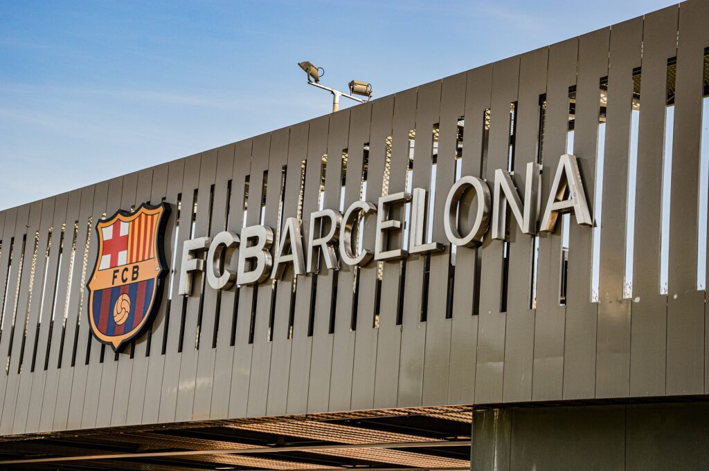 FC Barcelona headquarters sign