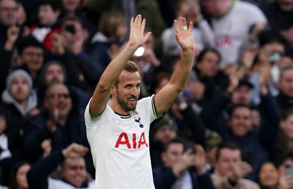 Harry Kane when he scored his 267th goal for Tottenham Hotspur