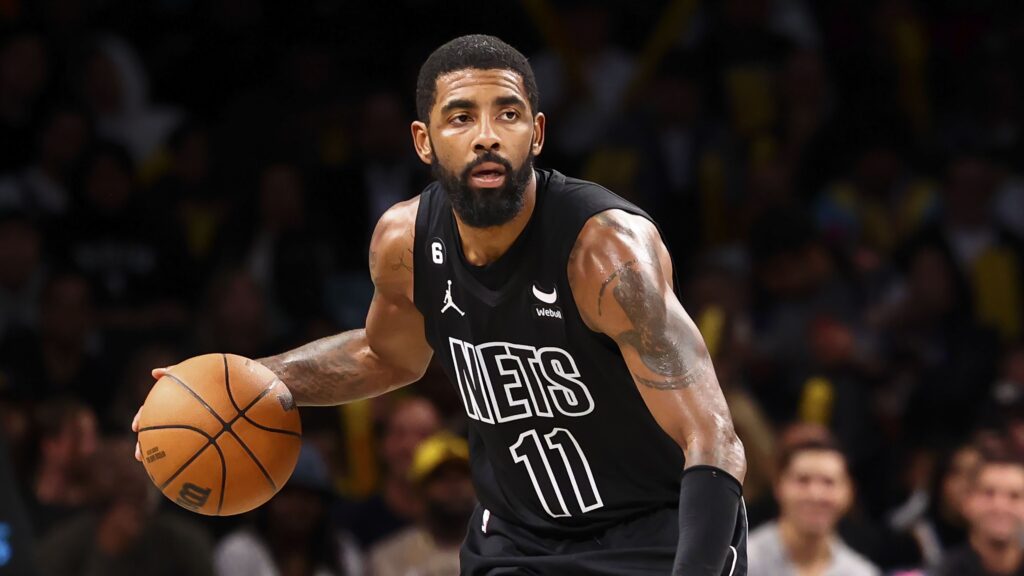 Kyrie Irving playing for the Brooklyn Nets