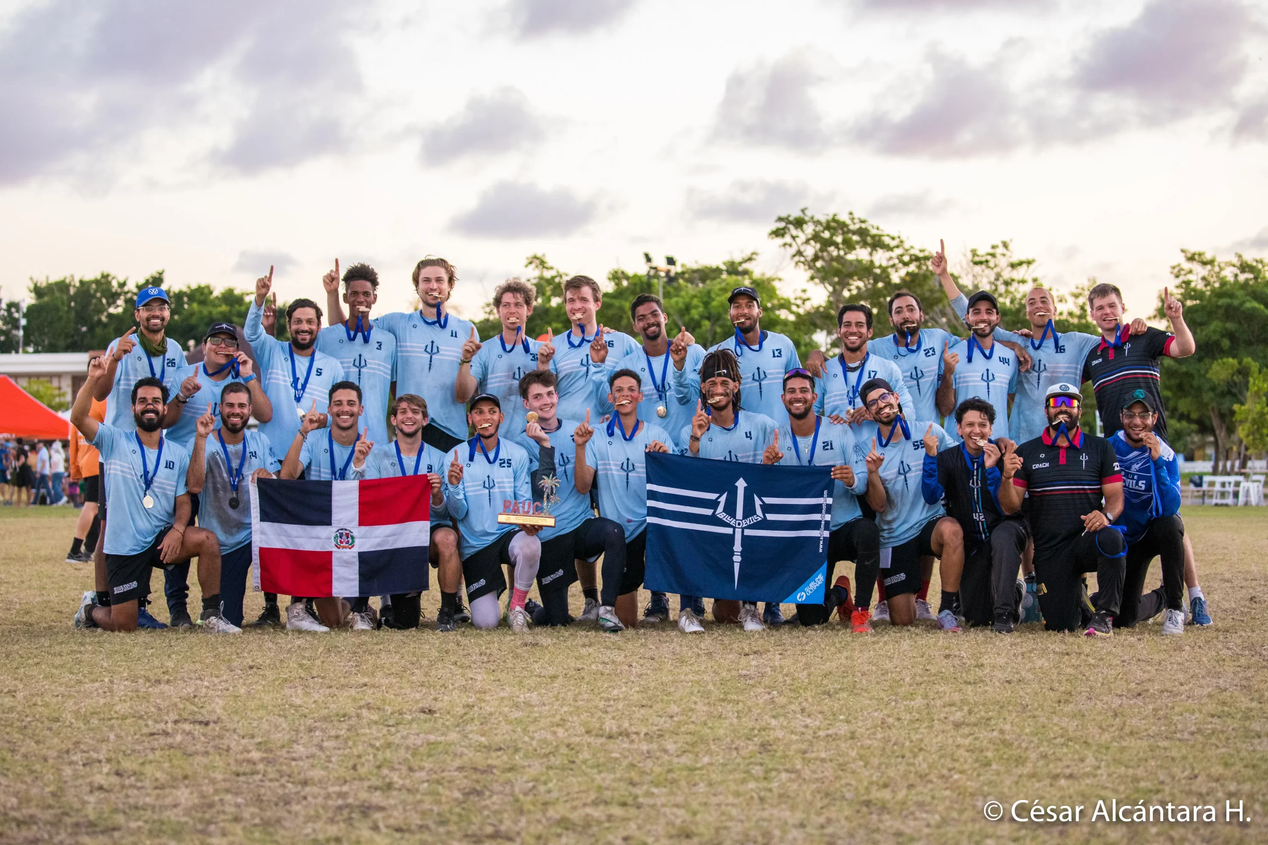 The Blue Devils team that participated in the 2023 Pan American Ultimate Championship (PAUC)