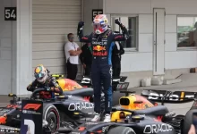 Max Verstappen celebrating his 2024 Japanese GP (Suzuka GP) victory